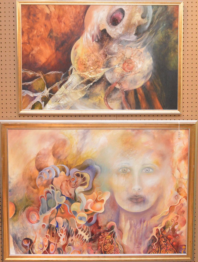 2 Paintings by Tay Dall (Africa born 1966) Modern (1 of 6)