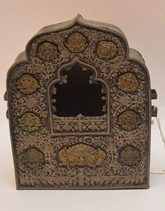 Antique tin religious artifact, 6"h x 5"w (1 of 3)