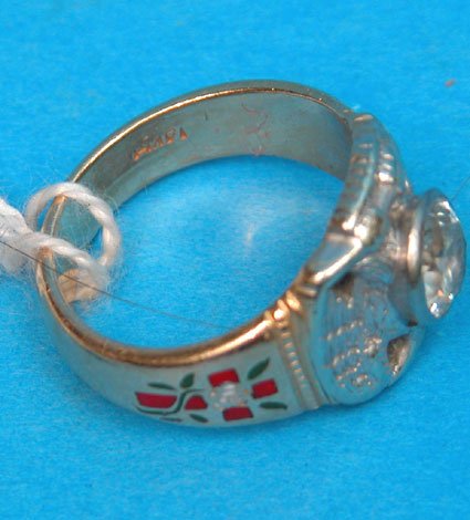 European cut diamond mans / mens ring