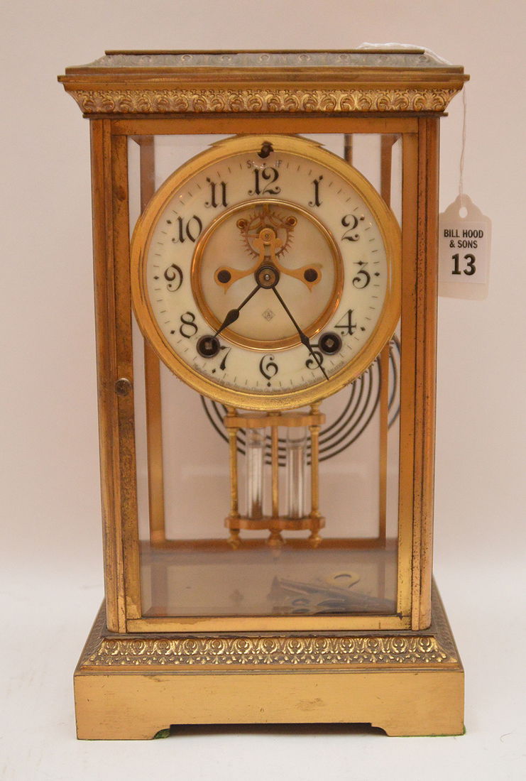 Bronze & Crystal Regulator Clock with mercury bob (1 of 6)