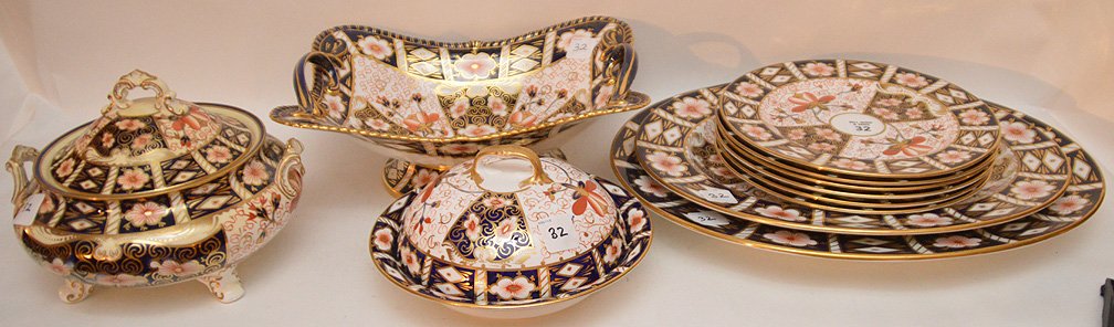 11 Piece Royal Crown Derby "Imari" Part Porcelain (1 of 11)