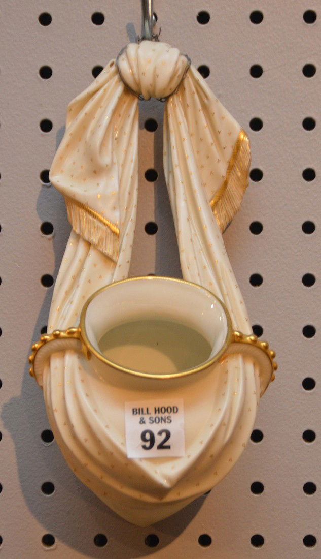 Royal Worcester wall pocket, 9" x 5" (1 of 4)