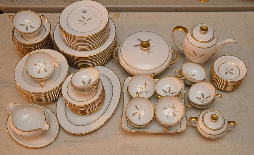___ pcs. Of Rosenthal china, incl; (gold wear to rims) (1 of 4)