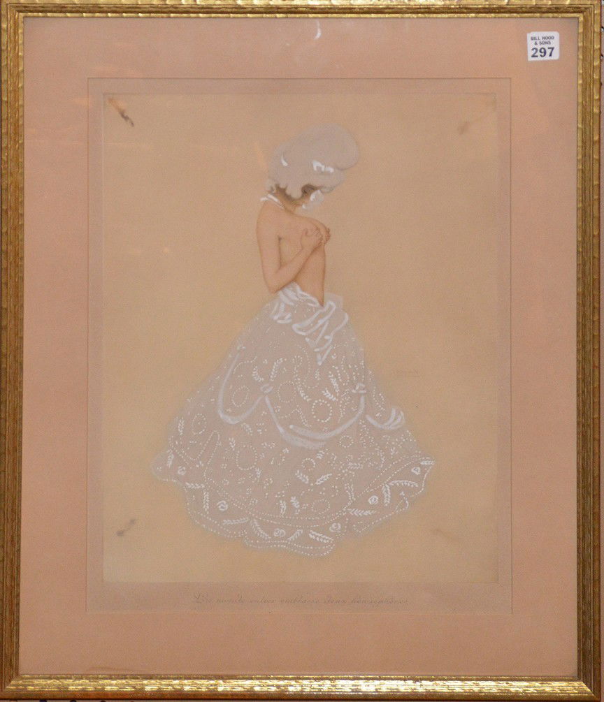 Raphaël Kirchner (AUSTRIAN, 1876-1917) Watercolor and (1 of 4)