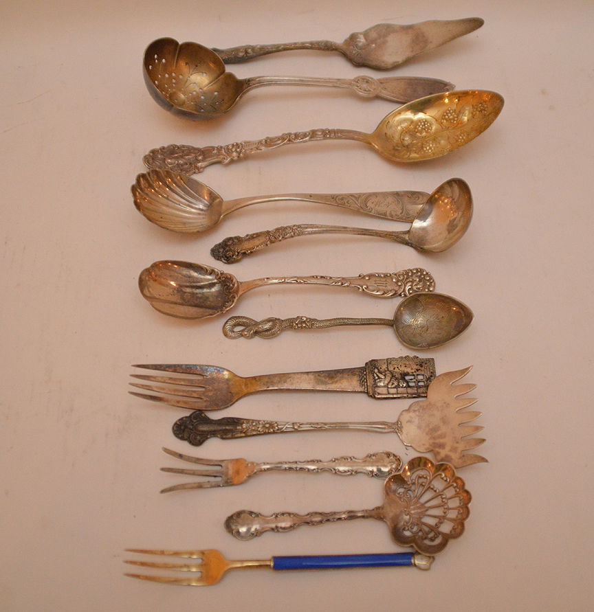 (12) assorted pieces sterling flatware (1 of 4)