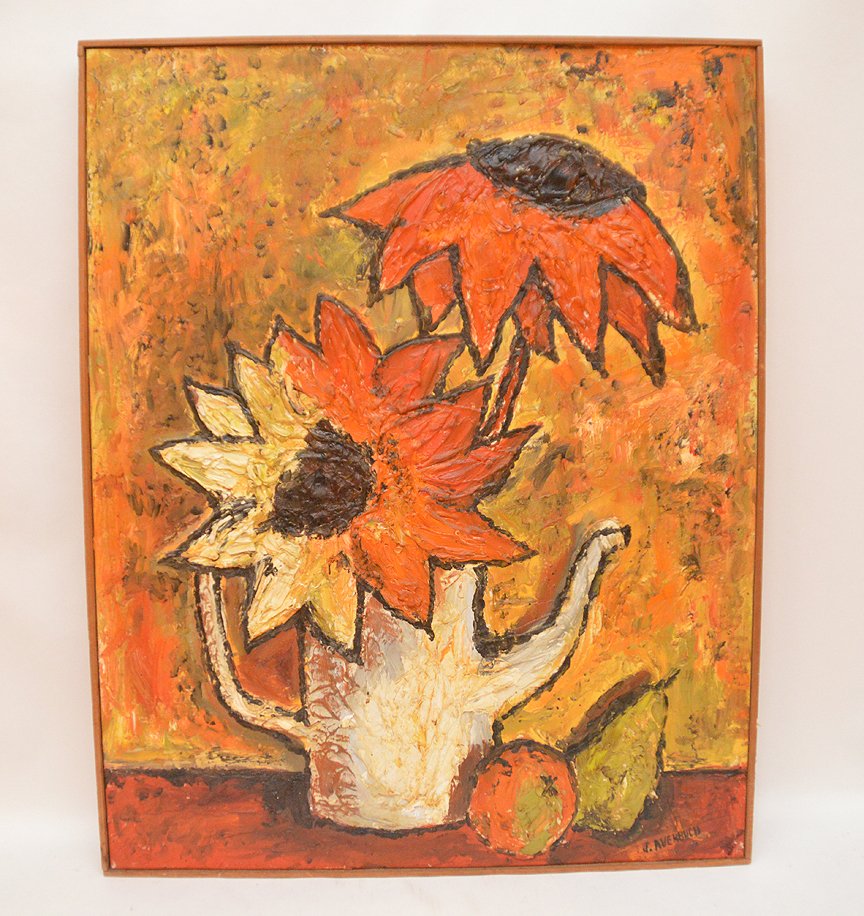 Ilan Averbuch (1953) oil on canvas, Still Life, 30in. X: Ilan Averbuch (1953) oil on canvas, Still Life, 30in. X 24in.