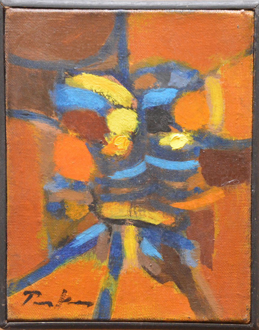 Bill Parker (AMERICAN, 1922) Abstract Composition, oil (1 of 4)