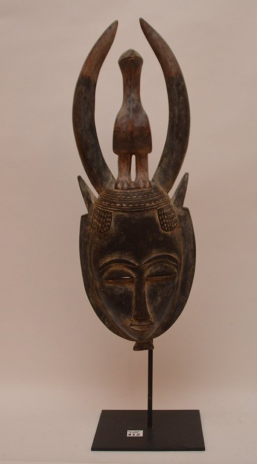 African mounted mask, 26"h (1 of 8)