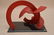 Obie Simonis Red Modern Iron Sculpture