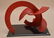 Obie Simonis Red Modern Iron Sculpture - 2