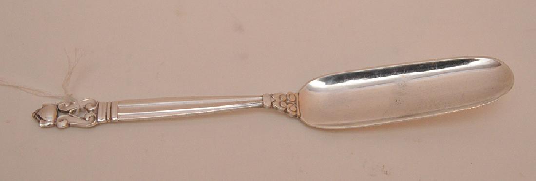Georg Jensen Sterling "Acorn" Cheese Scoop.  Lth. 7" (1 of 5)