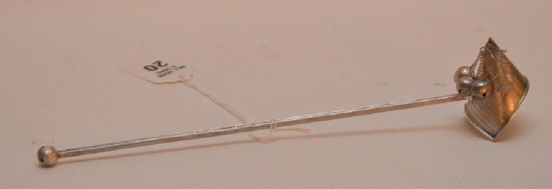 Cartier Sterling Hand Chased Candle Snuffer with bells. (1 of 4)