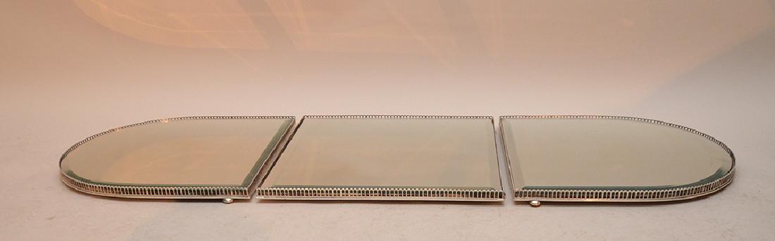 3 Piece Antique Silver Plated Plateau With Reticulated (1 of 10)