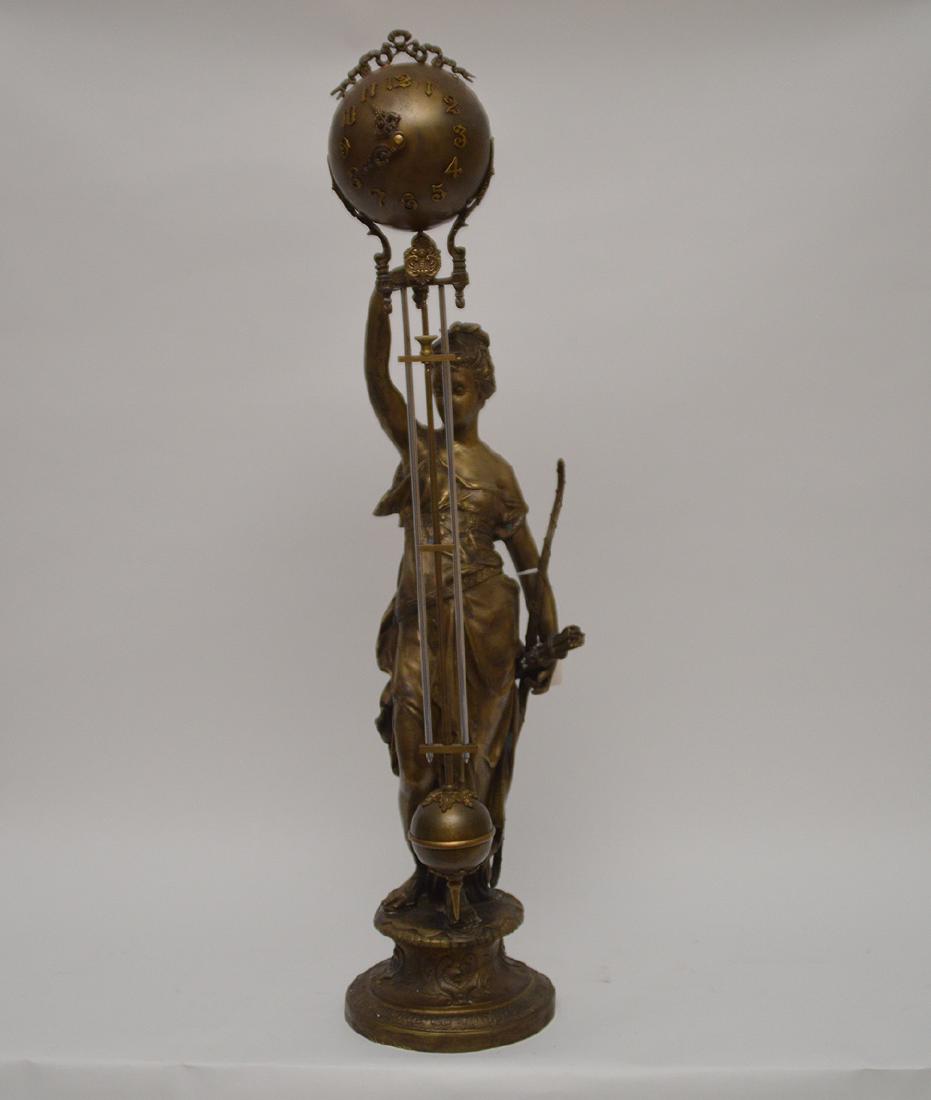 Bronze Swing Arm “Dianna The Huntress” Clock. (1 of 6)