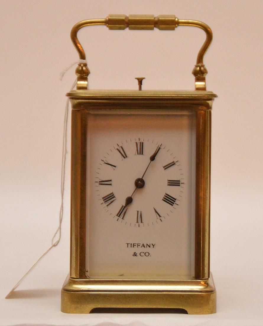Antique Brass Tiffany & Company Carriage Clock with (1 of 4)