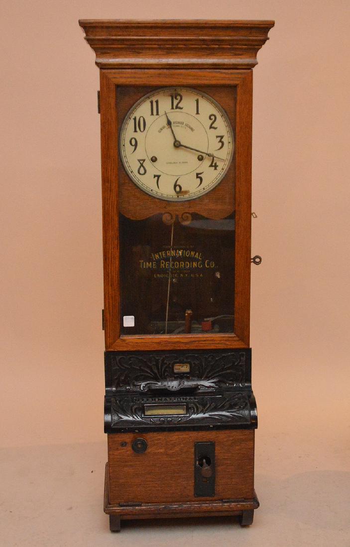 International Time Recording Co. time clock, antique (1 of 8)