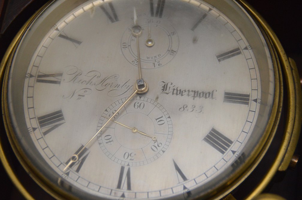 19th Century Rich Hornby Chronometer in mahogany  case. (1 of 5)