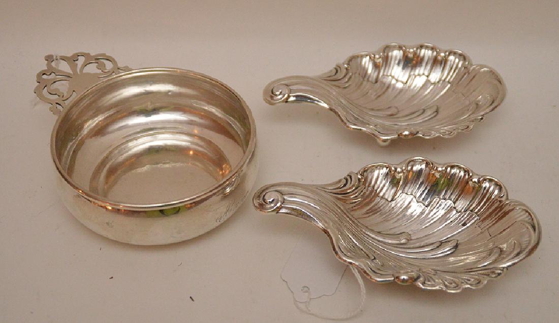 Two Gorham Sterling Leaf Form Footed Bowls.  Lth. 5 (1 of 2)