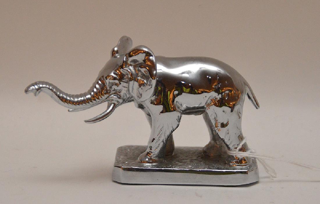 Lejeune Silver Elephant Hood Ornament, Lth. 4 1/2" (1 of 4)