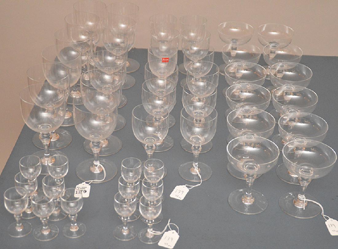 Baccarat crystal stemware, 11 stems (6 1/2"h), 12 stems (1 of 5)