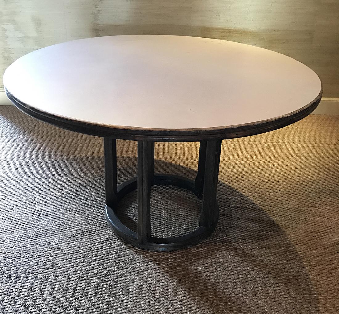 McGuire rattan pedestal table, 29"h x 48"w (1 of 5)