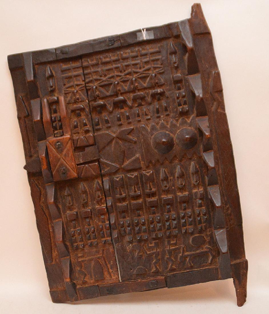 Antique Carved African Door.  31" x 20" (1 of 4)