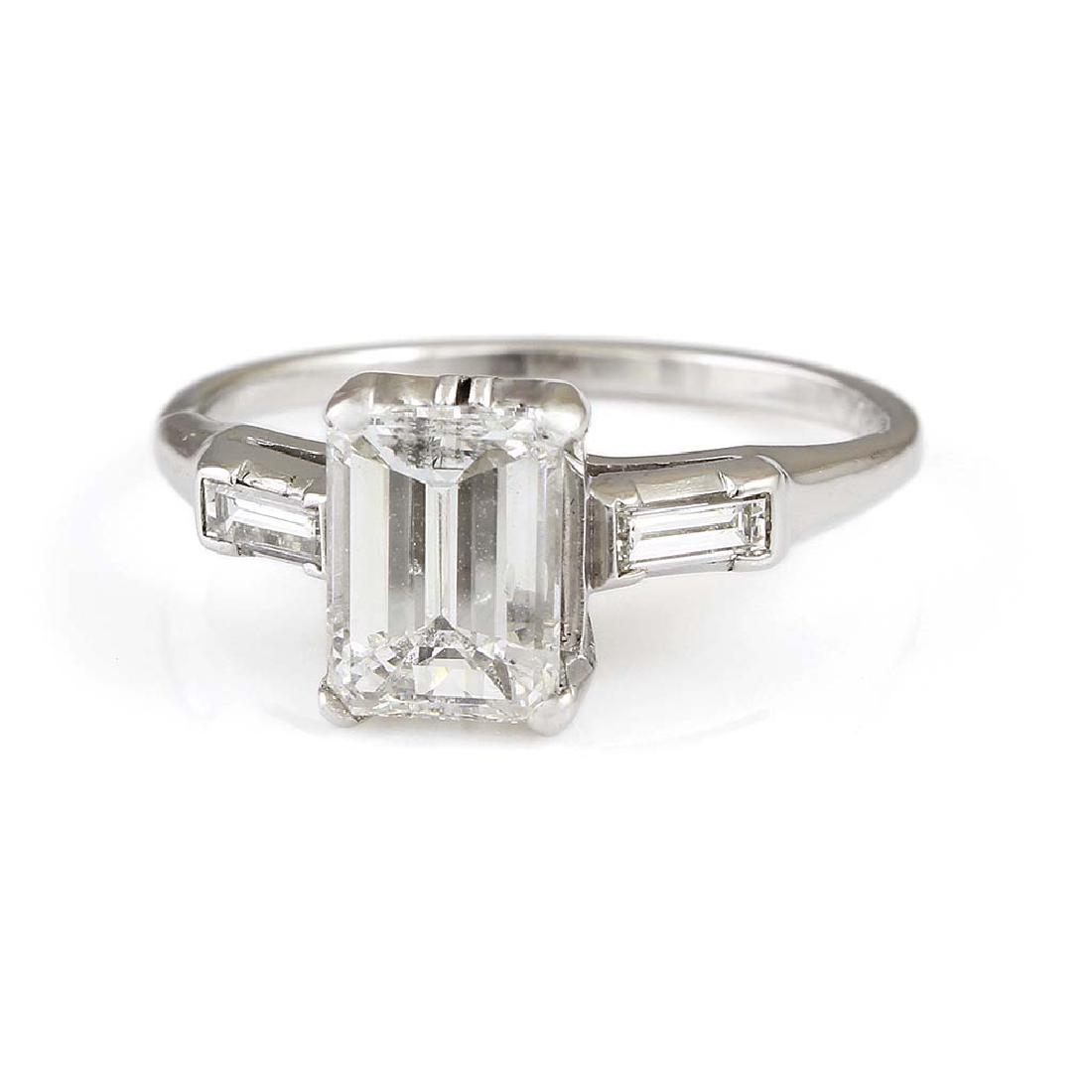 Diamond Platinum Three Stone Ring (1 of 4)