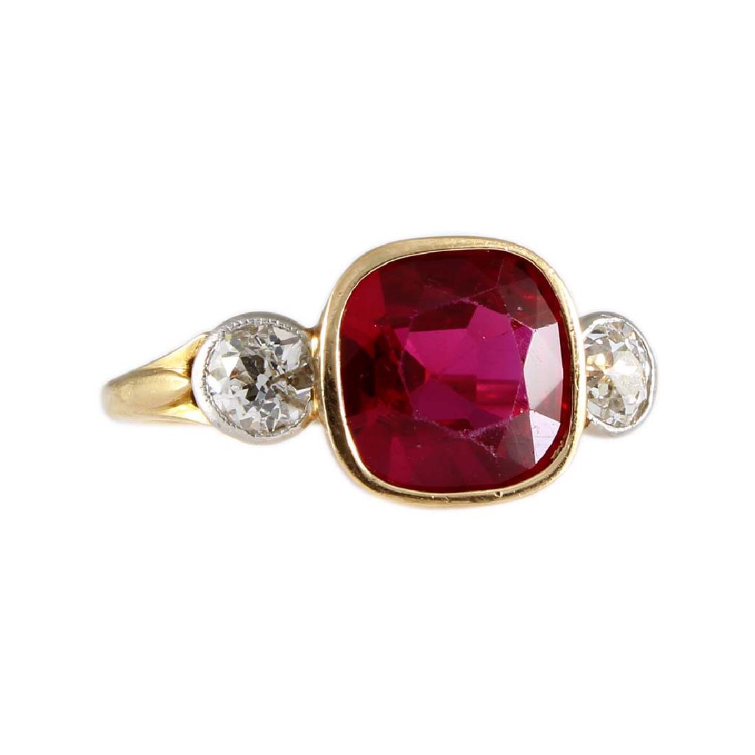 Ruby Diamond 14K Gold Ring (1 of 4)