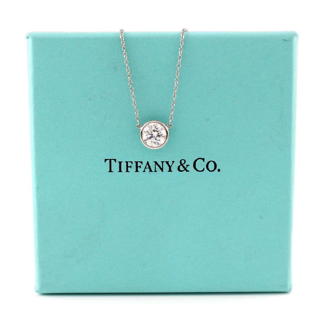 Tiffany & Co. Elsa Peretti Diamond Platinum Necklace (1 of 5)