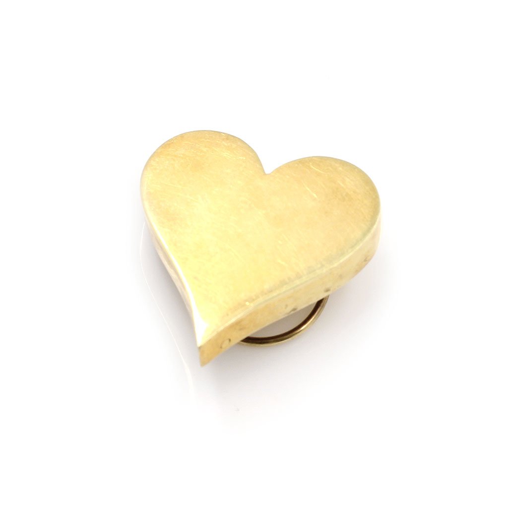 Cartier, Aldo Cipullo 18k Gold Heart Pin: Cartier, Aldo Cipullo 18k Gold Heart Pin Signed: A. Cipullo, Cartier, Â©1971, 18K Measurements: 0.97" x 0.92" Total Weight: 9.9 g