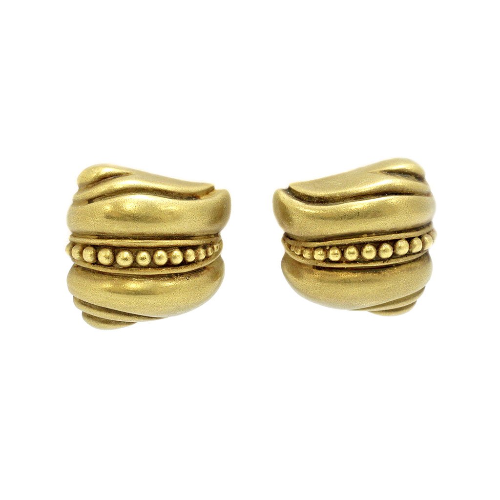 Kieselstein Cord Caviar 18k Gold Earrings (1 of 2)