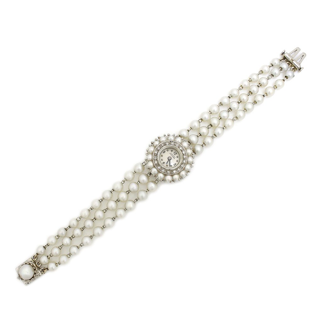 Lucien Piccard Diamond, Pearl Gold Watch. Ref. F22099 (1 of 4)