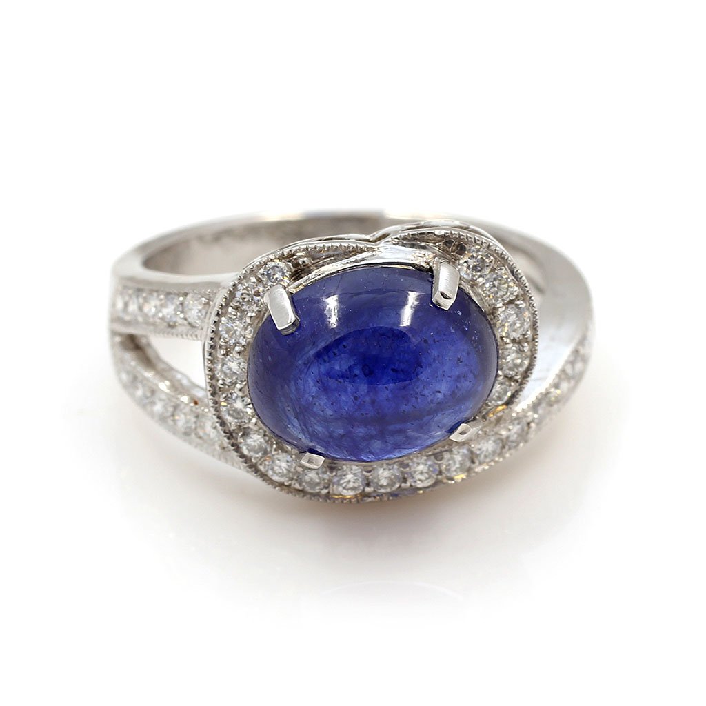 Sapphire & Diamond 18k White Gold Ring (1 of 3)