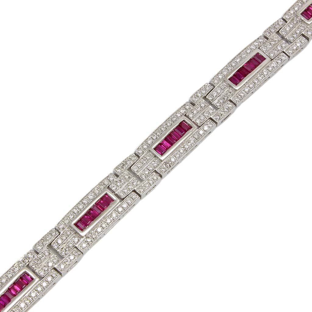 Diamond Ruby 18k Gold Bracelet (1 of 3)