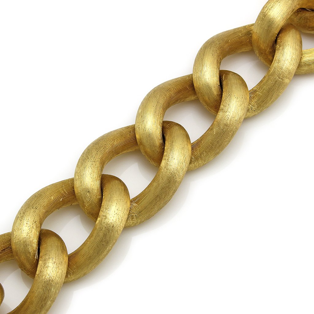 Uno A Erre, Italy 14k Gold Large Link Chain Bracelet (1 of 2)