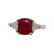 3.38 cts AIGS Cert Natural Ruby Diamond Platinum Ring