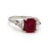 3.38 cts AIGS Cert Natural Ruby Diamond Platinum Ring - 2