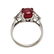 3.38 cts AIGS Cert Natural Ruby Diamond Platinum Ring - 4