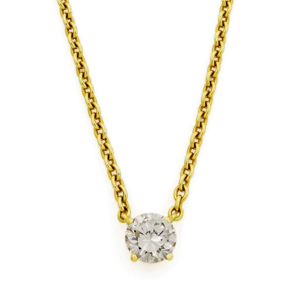 Cartier French GIA Cert Diamond Pendant Necklace (1 of 5)