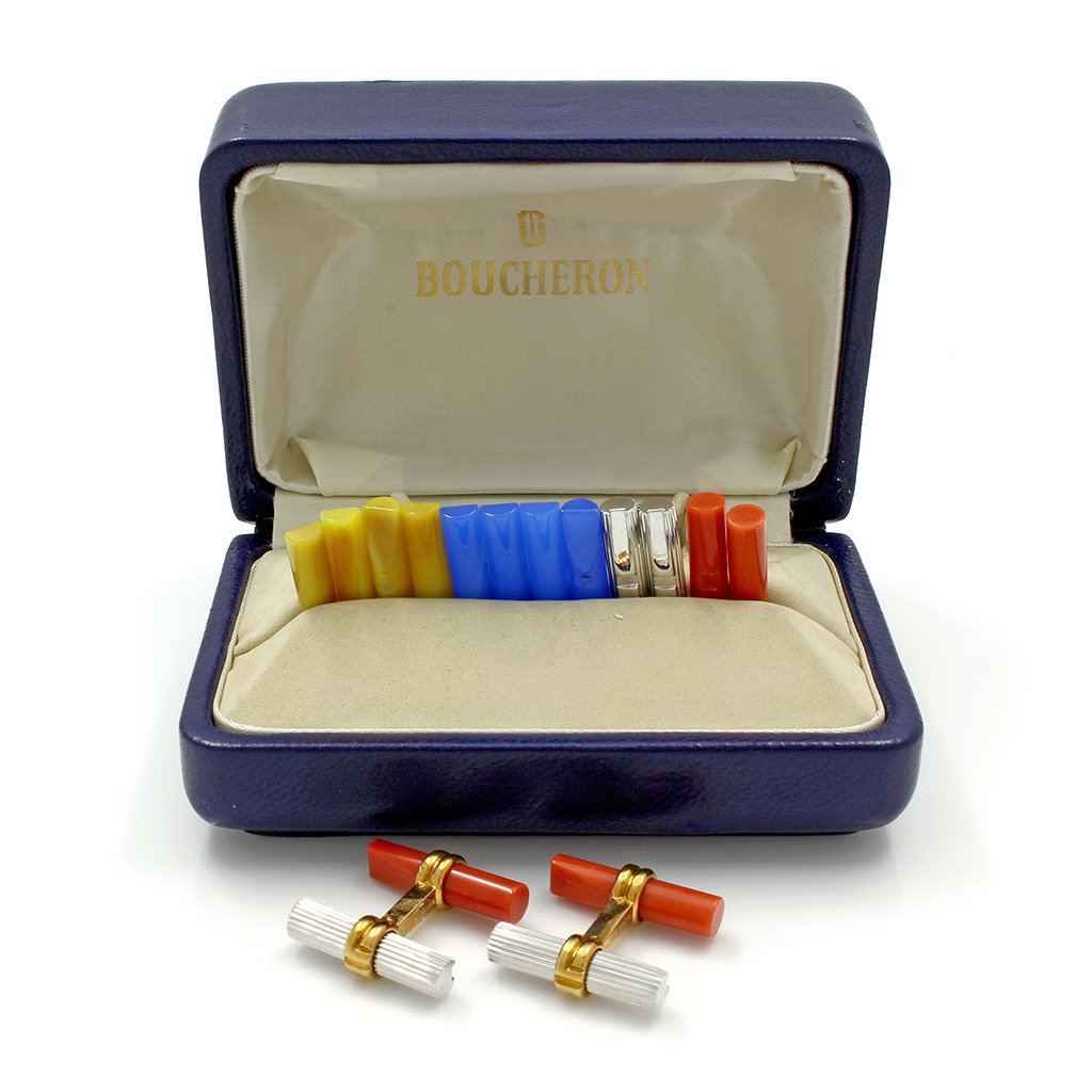 Boucheron 18K Gold Interchangeable Cufflinks (1 of 5)