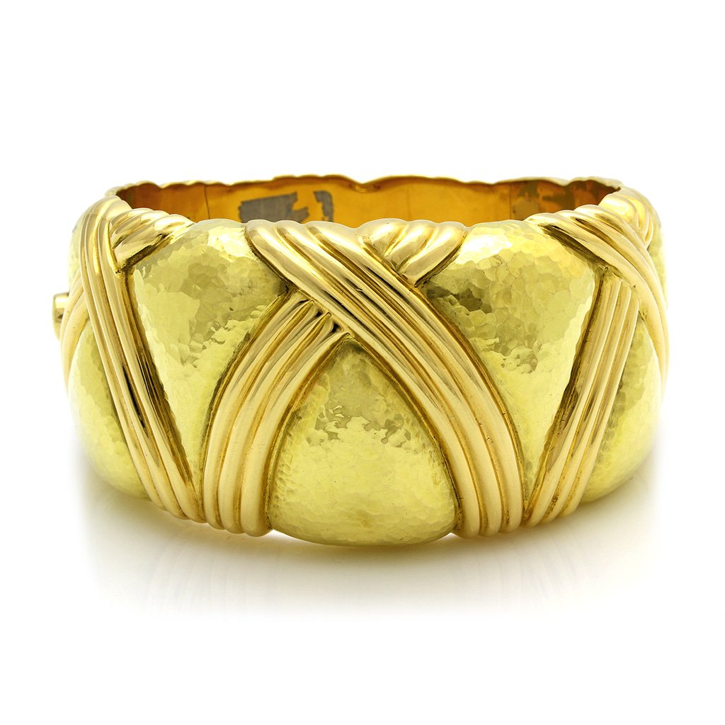Italian 18K Gold Bangle Bracelet (1 of 3)