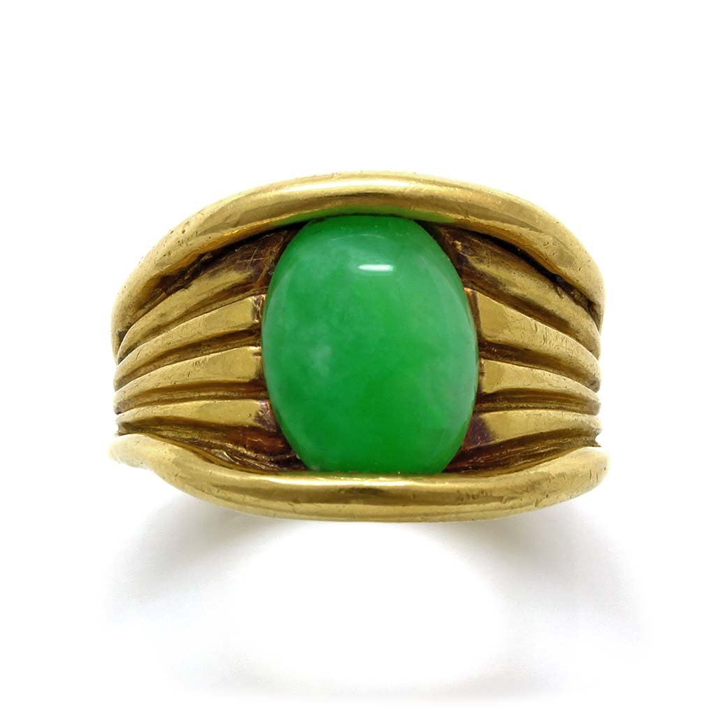 Jade 18K Yellow Gold Ring (1 of 4)