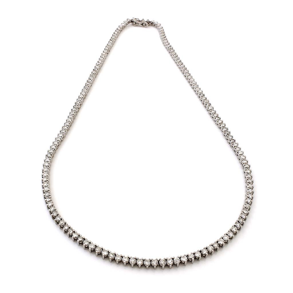 Diamond 14K White Gold Tennis Necklace (1 of 2)