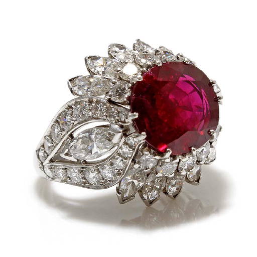Van Cleef & Arpels Thai Ruby & Diamond Ring
