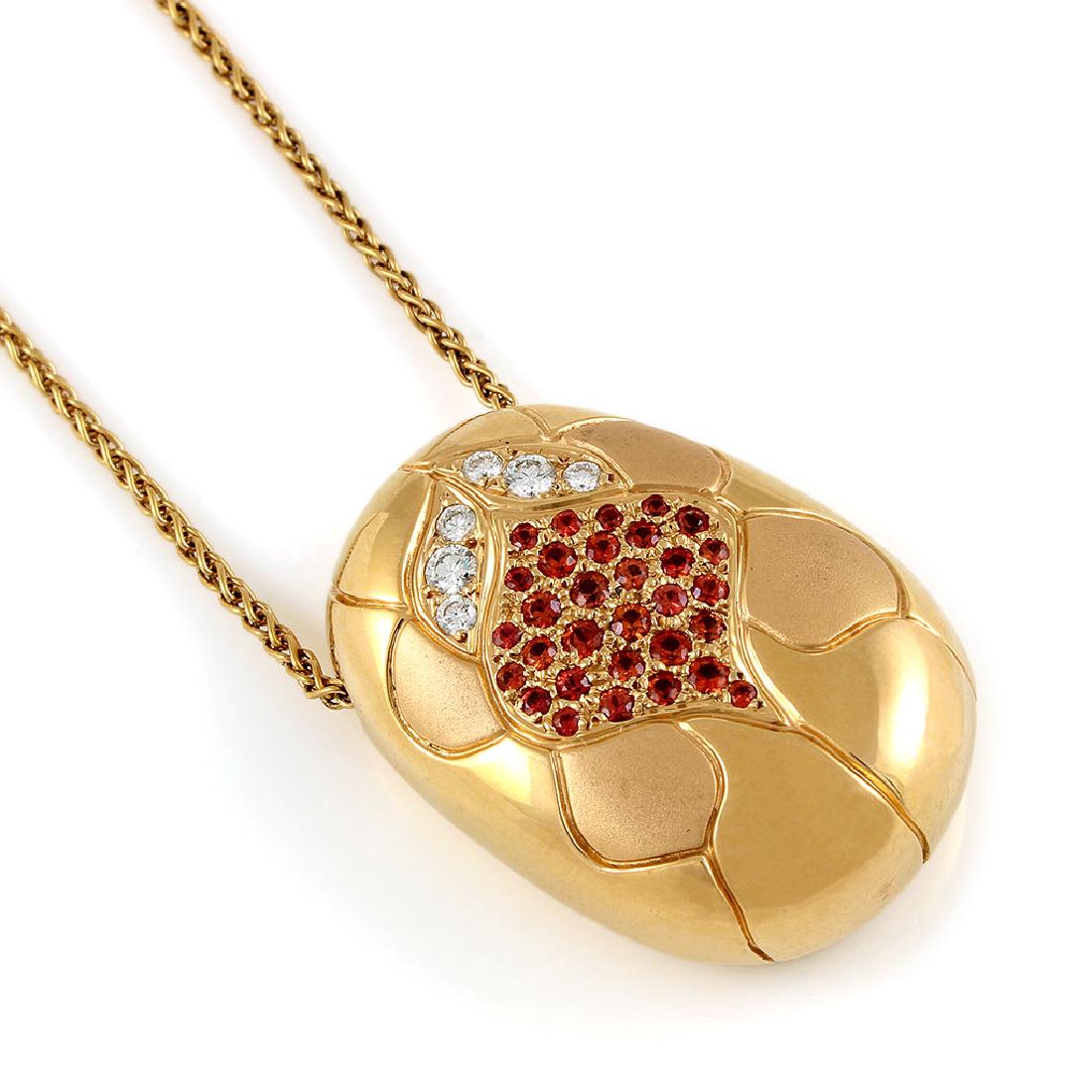Tenthio Diamond & Garnet 18K Gold Necklace (1 of 3)