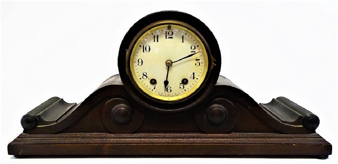 SETH THOMAS MAHOGANY CASE TAMBOR MANTEL CLOCK (1 of 6)
