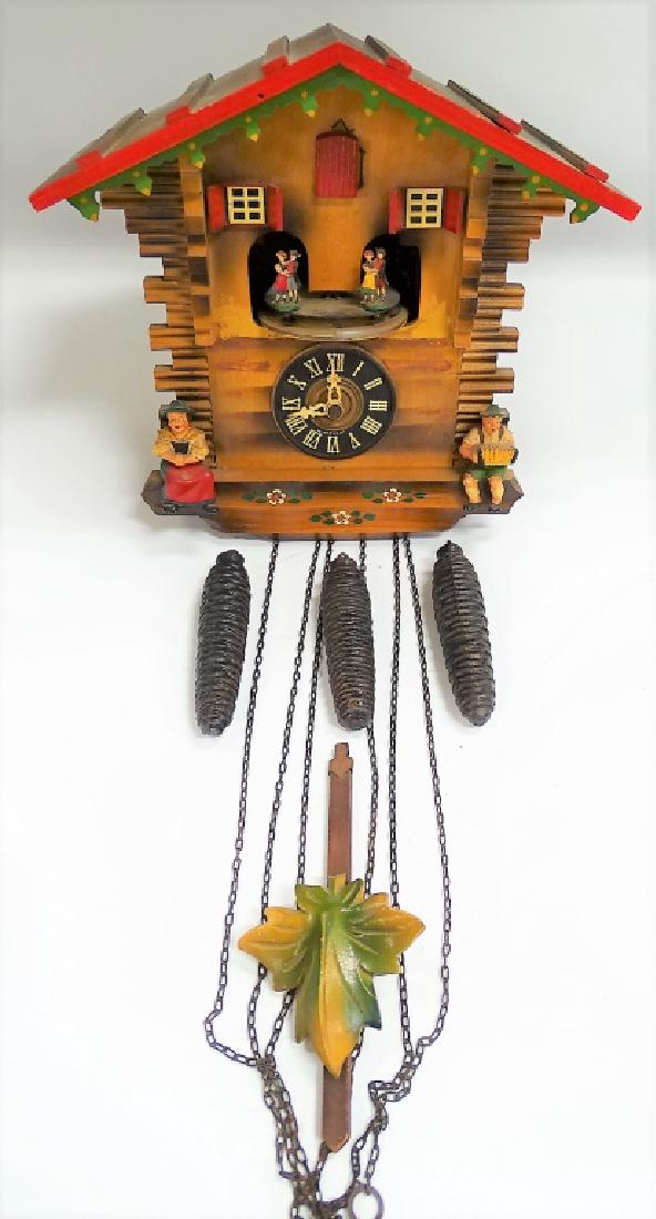 W. GERMAN CARVED & PAINTED 'WEINER BLUT' CUCKOO (1 of 6)