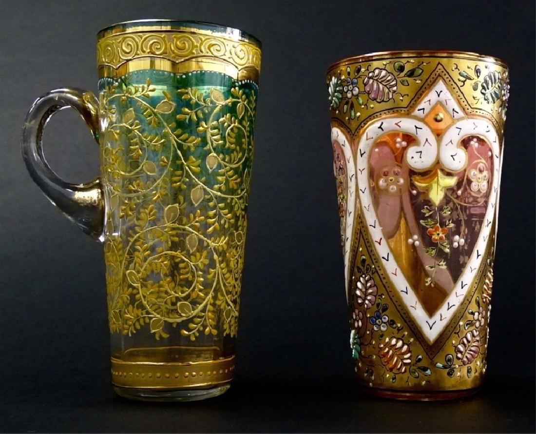 2 ANTIQUE MOSER ITEMS GLASS AND CUP (1 of 3)