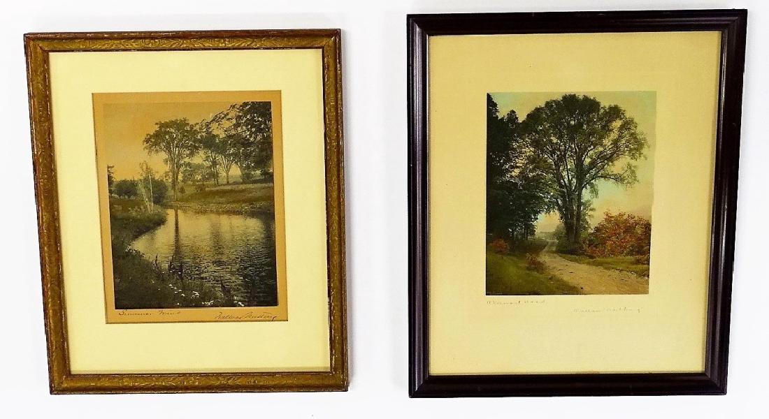 2 WALLACE NUTTING HAND COLORED PRINTS SIGNED (1 of 5)