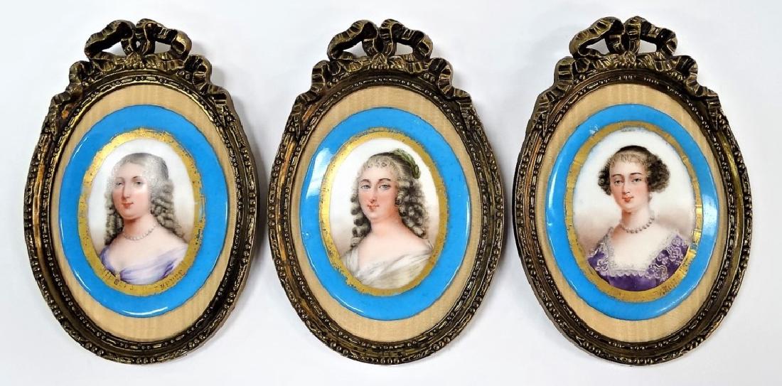 THREE 19TH C. FRENCH PORCELAIN PORTRAIT PLAQUES (1 of 2)